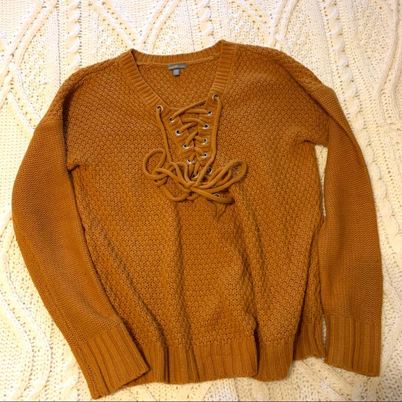 SOLD Charlotte Russe Mustard Knit Sweater - Picture 7 of 9